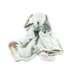Toys R Us Mint Green Dog Plush Baby Lovey Security Blanket  Embroidered Eyes